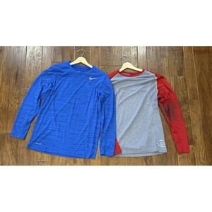 Nike Dri-Fit Lot Bundle 2 Shirts Mens M Pro Training MLB Performance Running Red